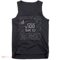 Square Root Of 100 10th Birthday 10 Year Old Gifts Math Bday Tank Top thumb 0