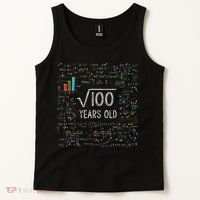 Square Root Of 100 10th Birthday 10 Year Old Gifts Math Bday Tank Top thumb 2