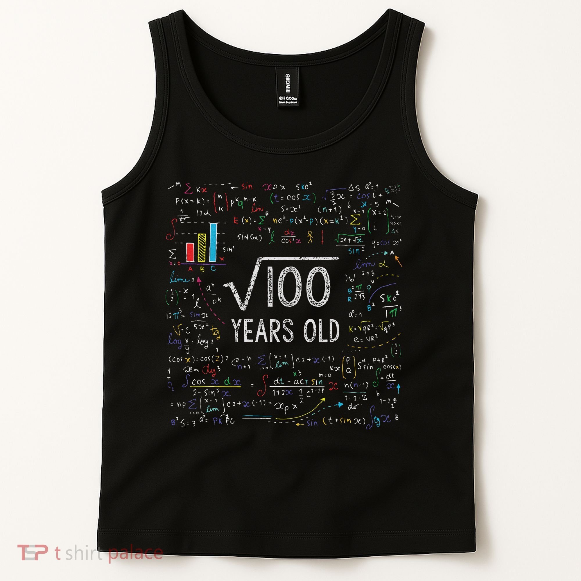Square Root Of 100 10th Birthday 10 Year Old Gifts Math Bday Tank Top