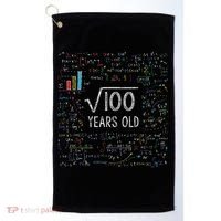 Square Root Of 100 10th Birthday 10 Year Old Gifts Math Bday Golf Towel thumb 0