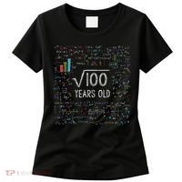 Square Root Of 100 10th Birthday 10 Year Old Gifts Math Bday Women's T-Shirt thumb 0
