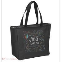 Square Root Of 100 10th Birthday 10 Year Old Gifts Math Bday Tote Bag thumb 2