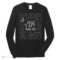 Square Root Of 324 18th Birthday 18 Year Old Gifts Math Bday Long Sleeve Shirt thumb 0