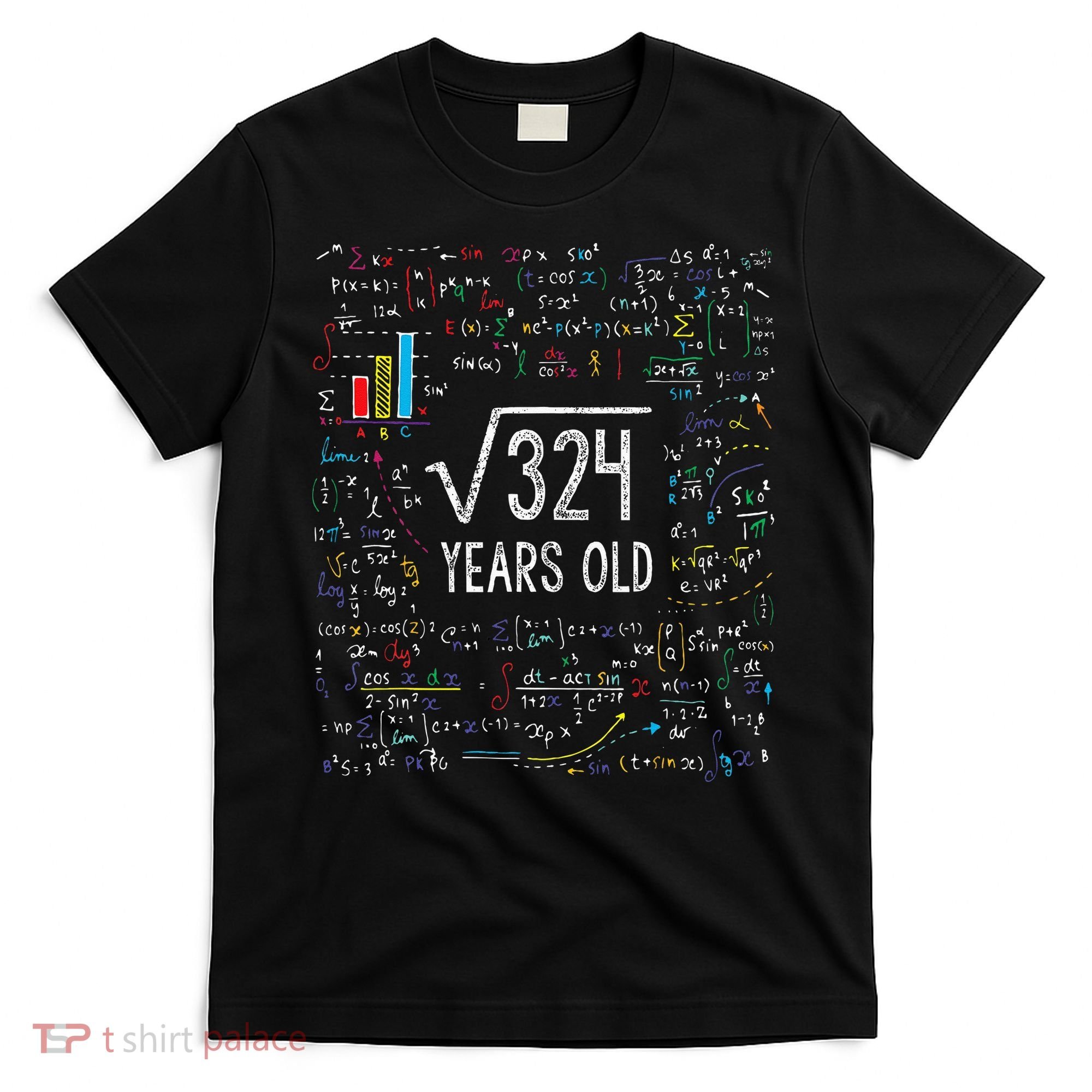 Square Root Of 324 18th Birthday 18 Year Old Gifts Math Bday T-Shirt