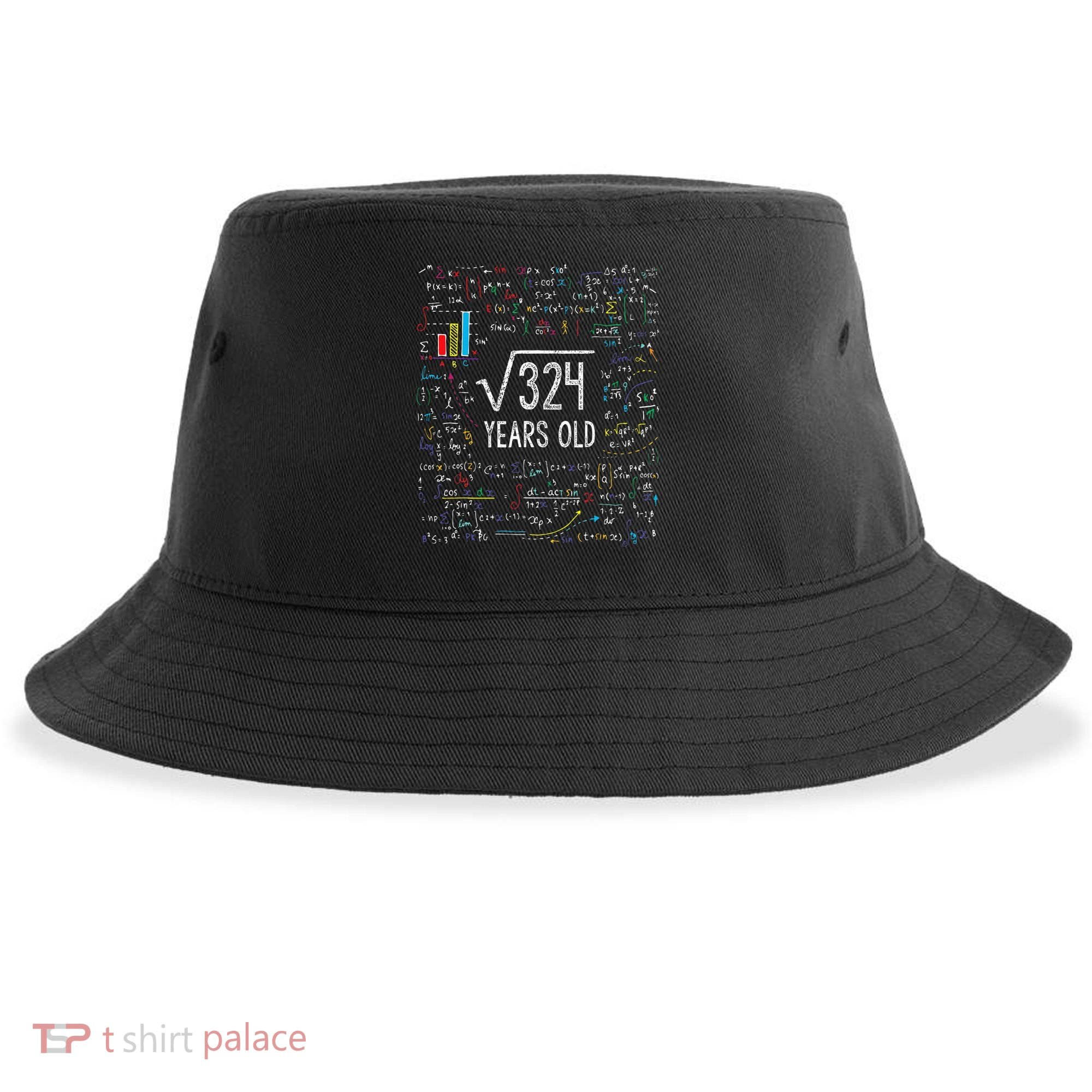 Square Root Of 324 18th Birthday 18 Year Old Gifts Math Bday Sustainable Bucket Hat