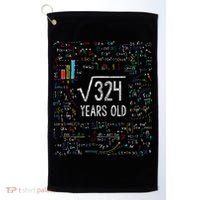 Square Root Of 324 18th Birthday 18 Year Old Gifts Math Bday Golf Towel thumb 0