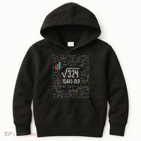 Square Root Of 324 18th Birthday 18 Year Old Gifts Math Bday Kids Hoodie thumb 0