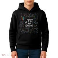 Square Root Of 324 18th Birthday 18 Year Old Gifts Math Bday Kids Hoodie thumb 4