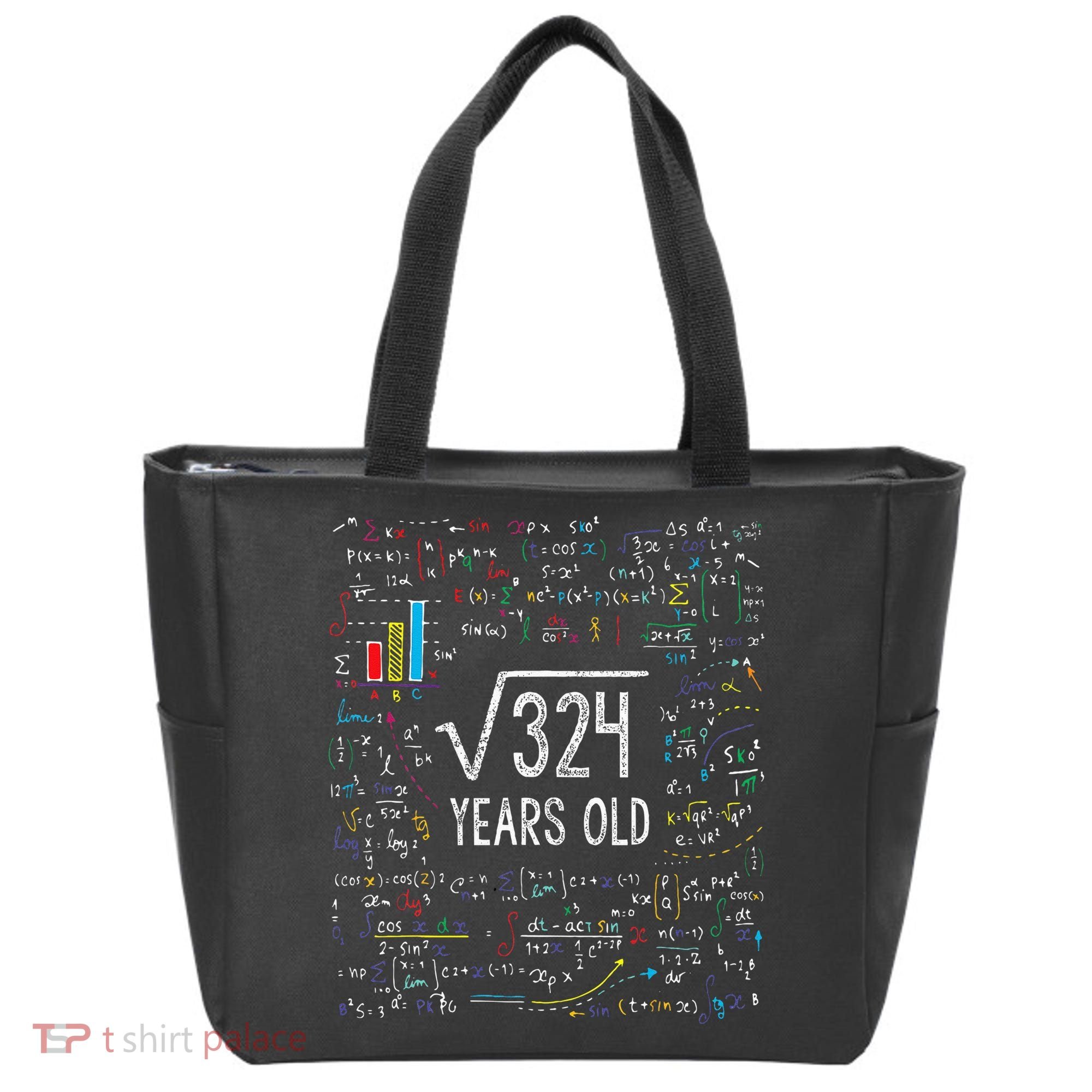 Square Root Of 324 18th Birthday 18 Year Old Gifts Math Bday Tote Bag