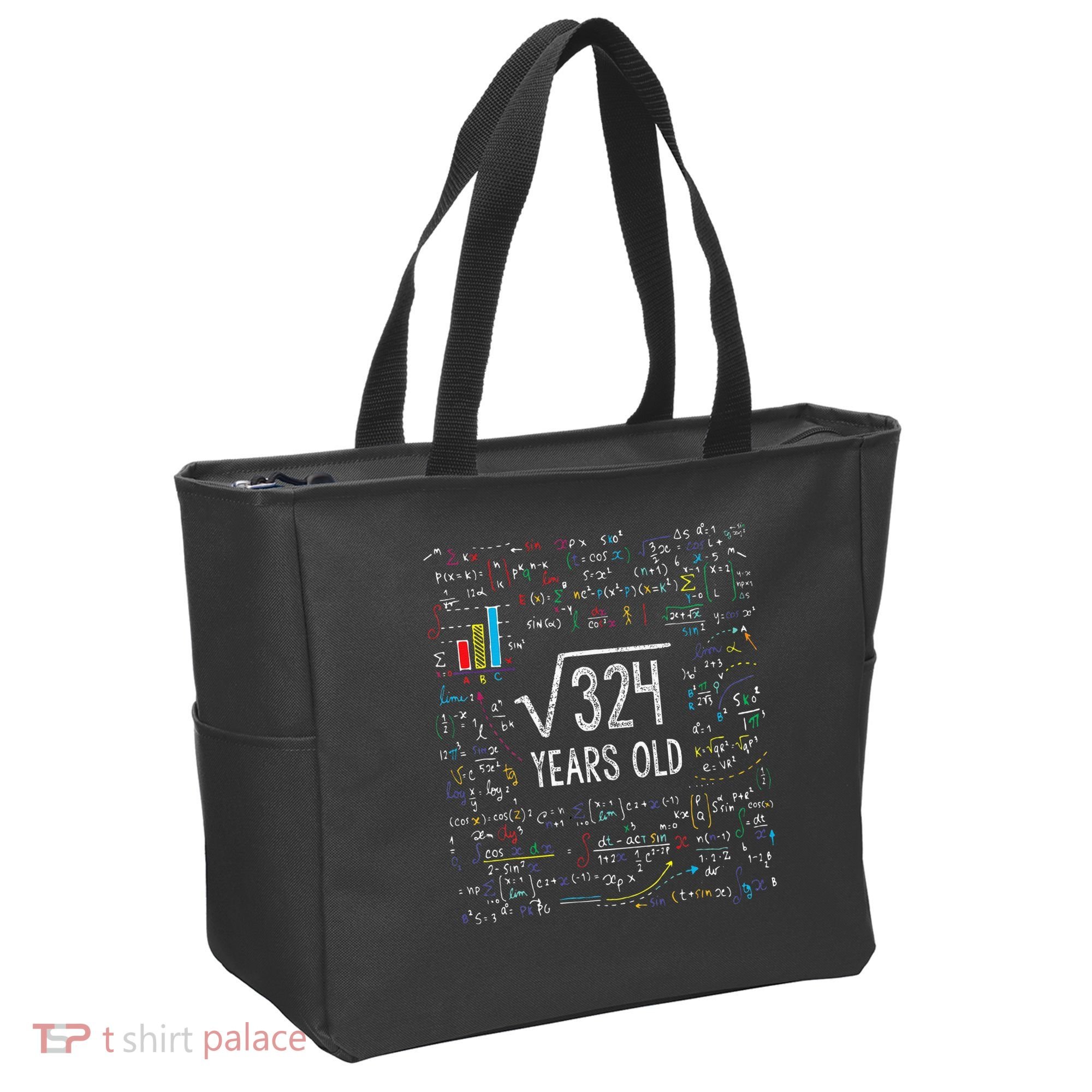 Square Root Of 324 18th Birthday 18 Year Old Gifts Math Bday Tote Bag