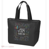 Square Root Of 324 18th Birthday 18 Year Old Gifts Math Bday Tote Bag thumb 3