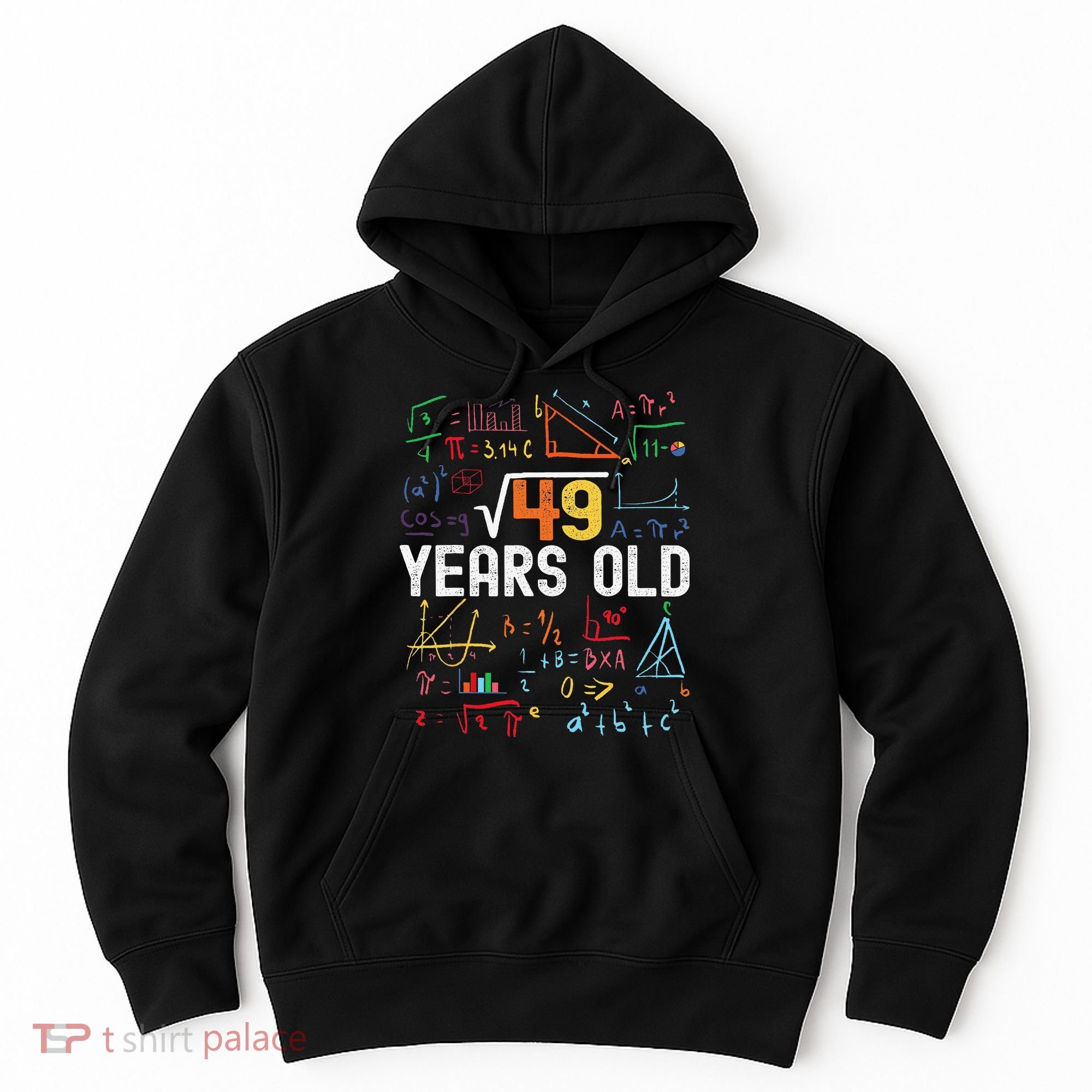 Square Root Of 49 7th Birthday 7 Years Old Birthday Hoodie