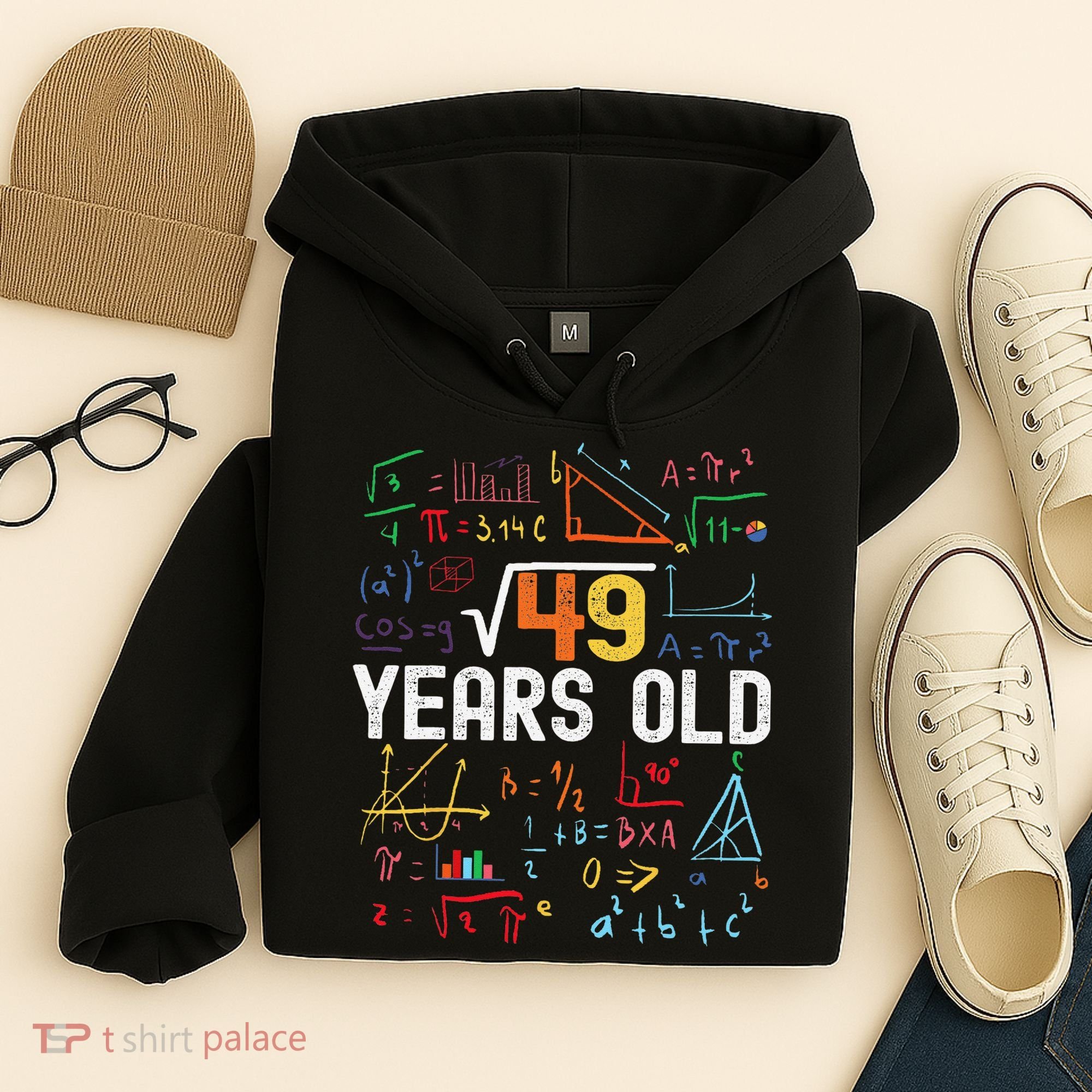 Square Root Of 49 7th Birthday 7 Years Old Birthday Hoodie