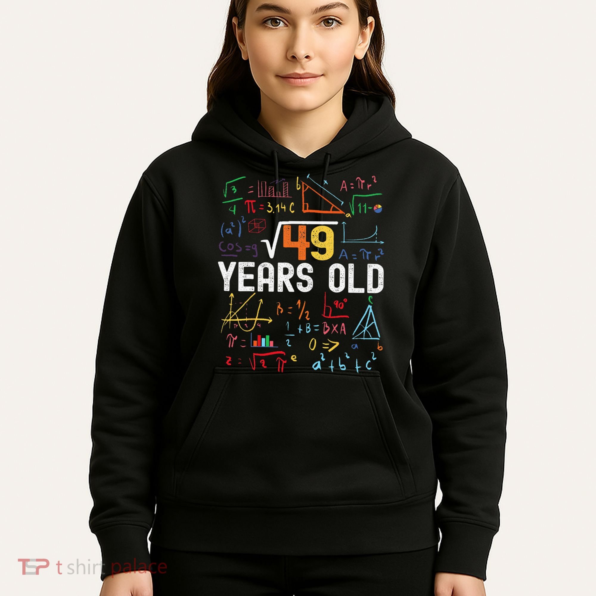 Square Root Of 49 7th Birthday 7 Years Old Birthday Hoodie