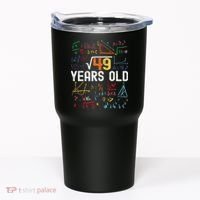 Square Root Of 49 7th Birthday 7 Years Old Birthday Tumbler thumb 0