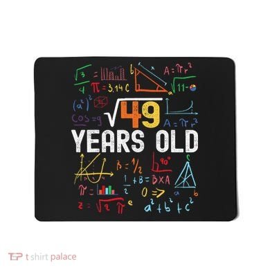 Square Root Of 49 7th Birthday 7 Years Old Birthday Mousepad