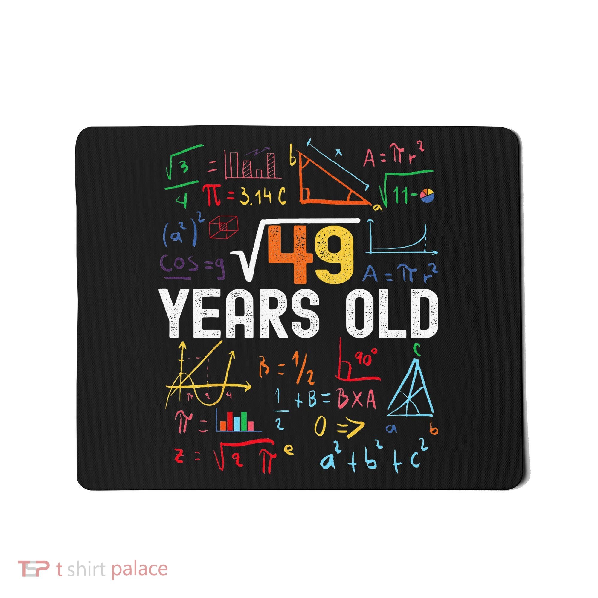 Square Root Of 49 7th Birthday 7 Years Old Birthday Mousepad