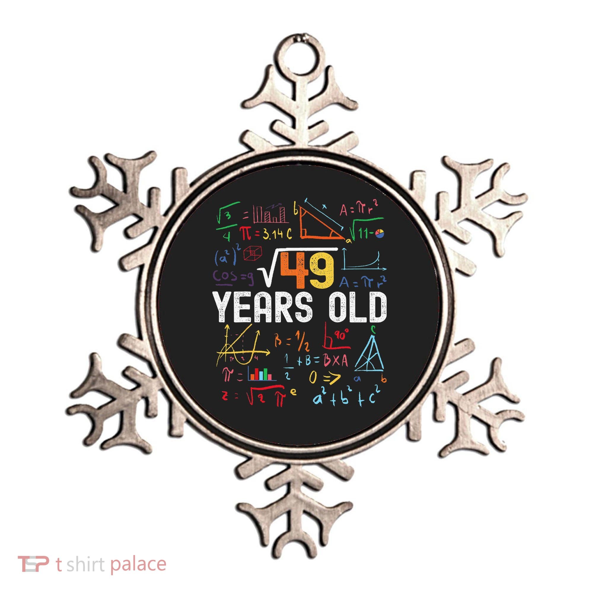Square Root Of 49 7th Birthday 7 Years Old Birthday Ornament