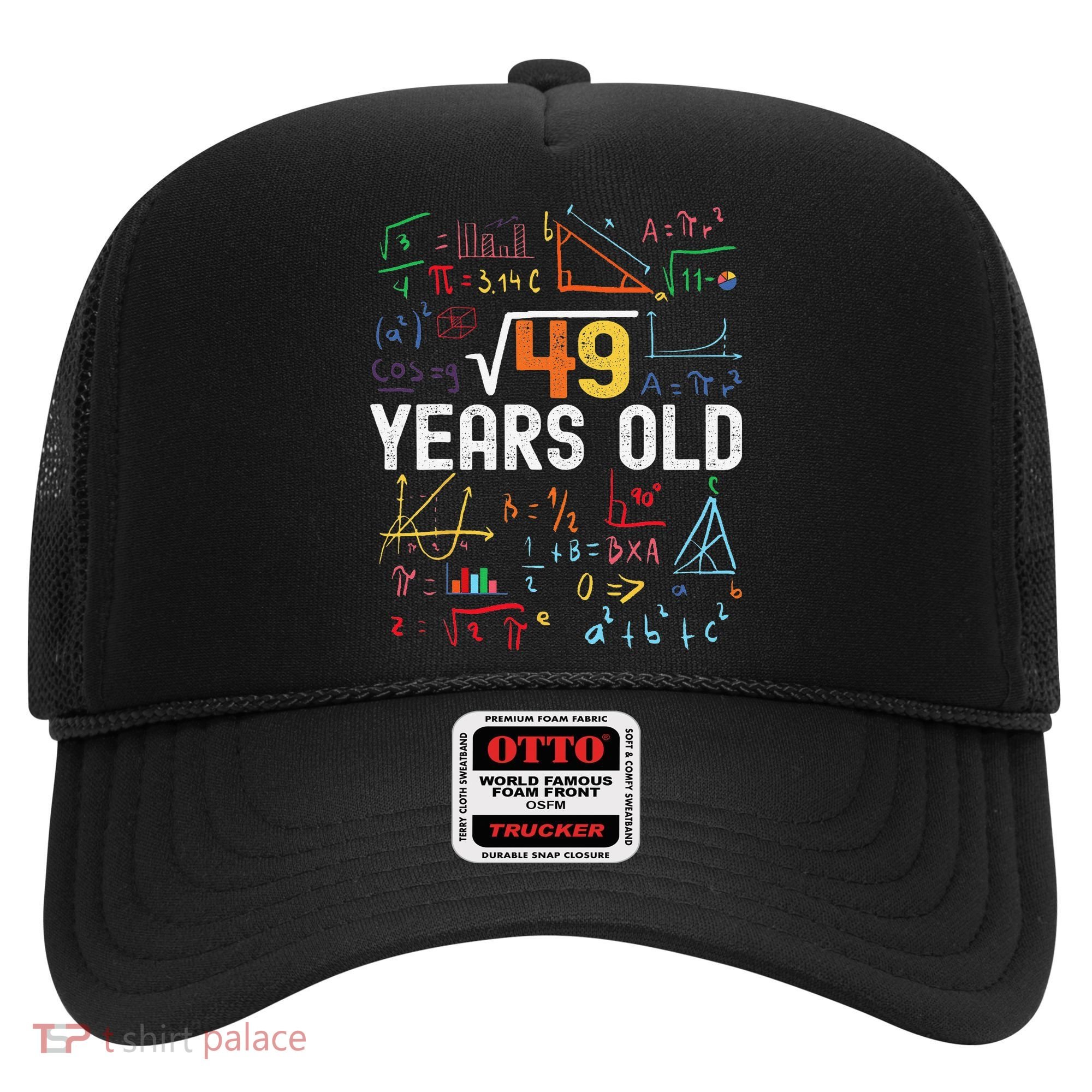 Square Root Of 49 7th Birthday 7 Years Old Birthday Hat