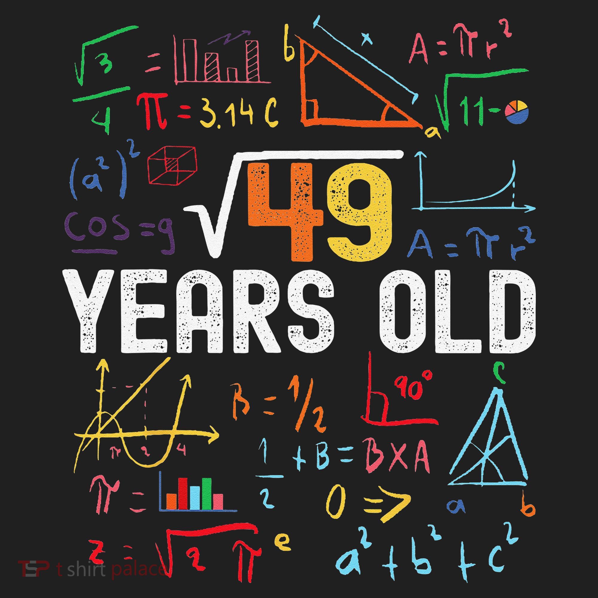 Square Root Of 49 7th Birthday 7 Years Old Birthday Hat