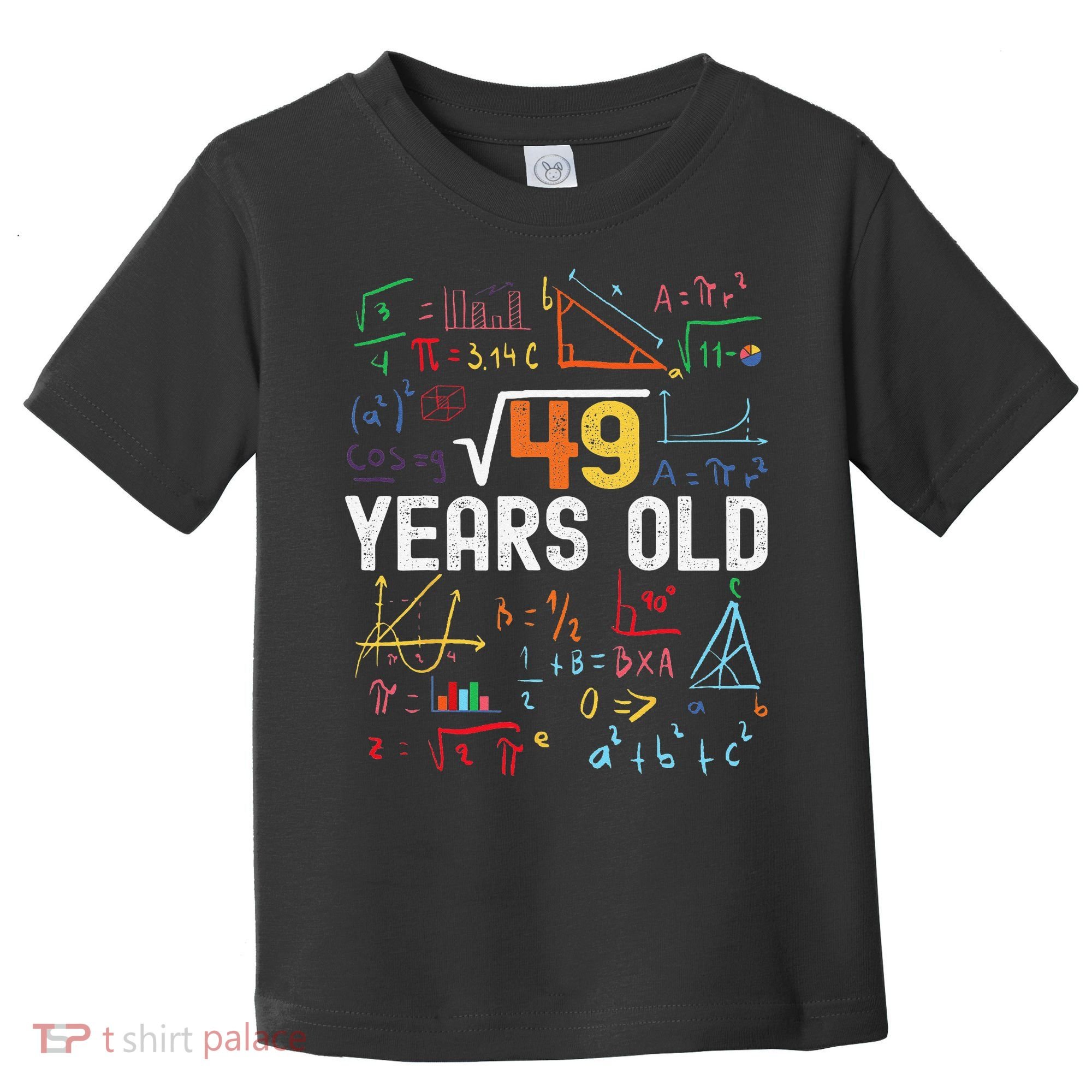 Square Root Of 49 7th Birthday 7 Years Old Birthday Toddler T-Shirt