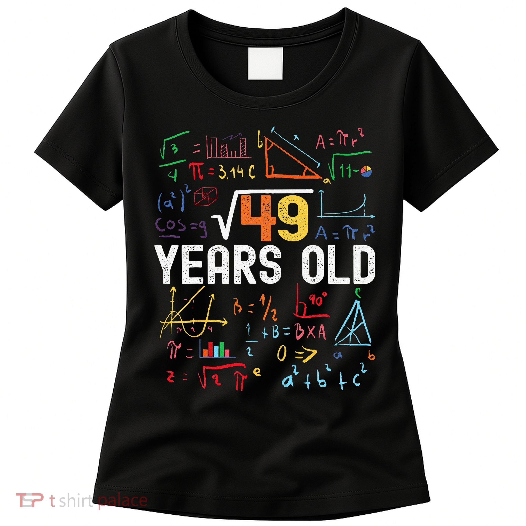 Square Root Of 49 7th Birthday 7 Years Old Birthday Women's T-Shirt