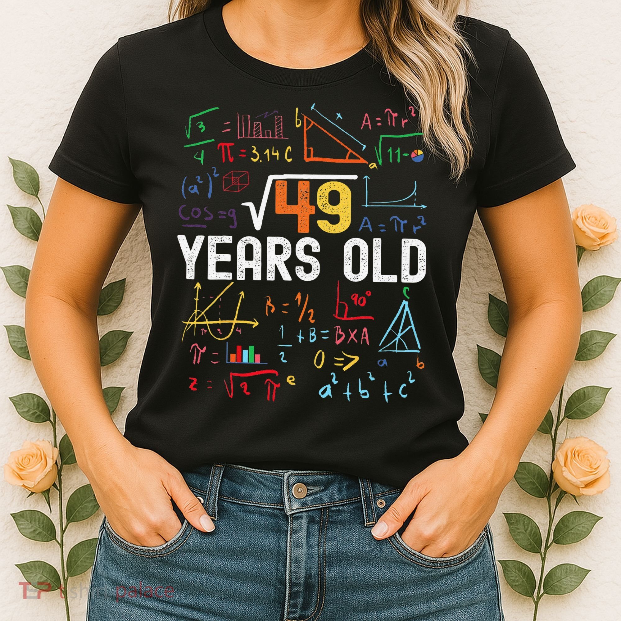 Square Root Of 49 7th Birthday 7 Years Old Birthday Women's T-Shirt