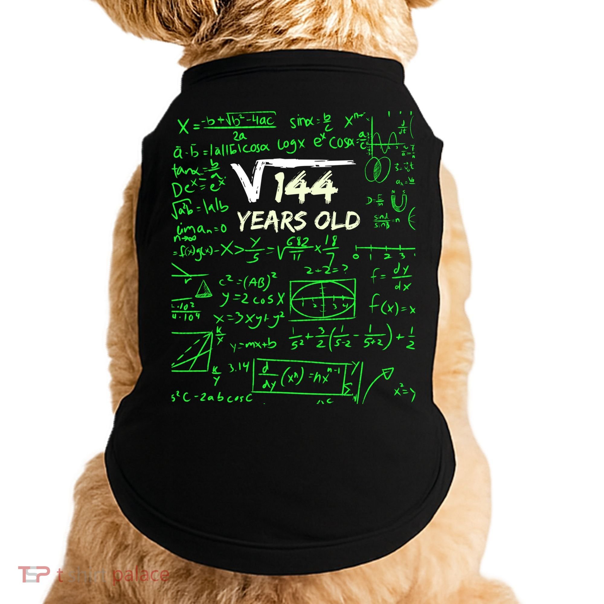 Square Root Of 144 12th Birthday 12 Years Old Gift Cool Gift Doggie Tank