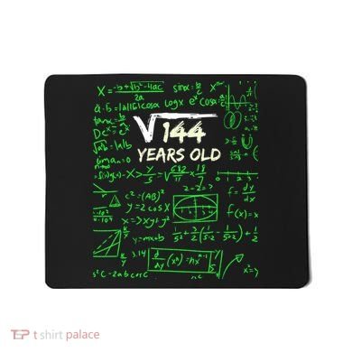 Square Root Of 144 12th Birthday 12 Years Old Gift Cool Gift Mousepad