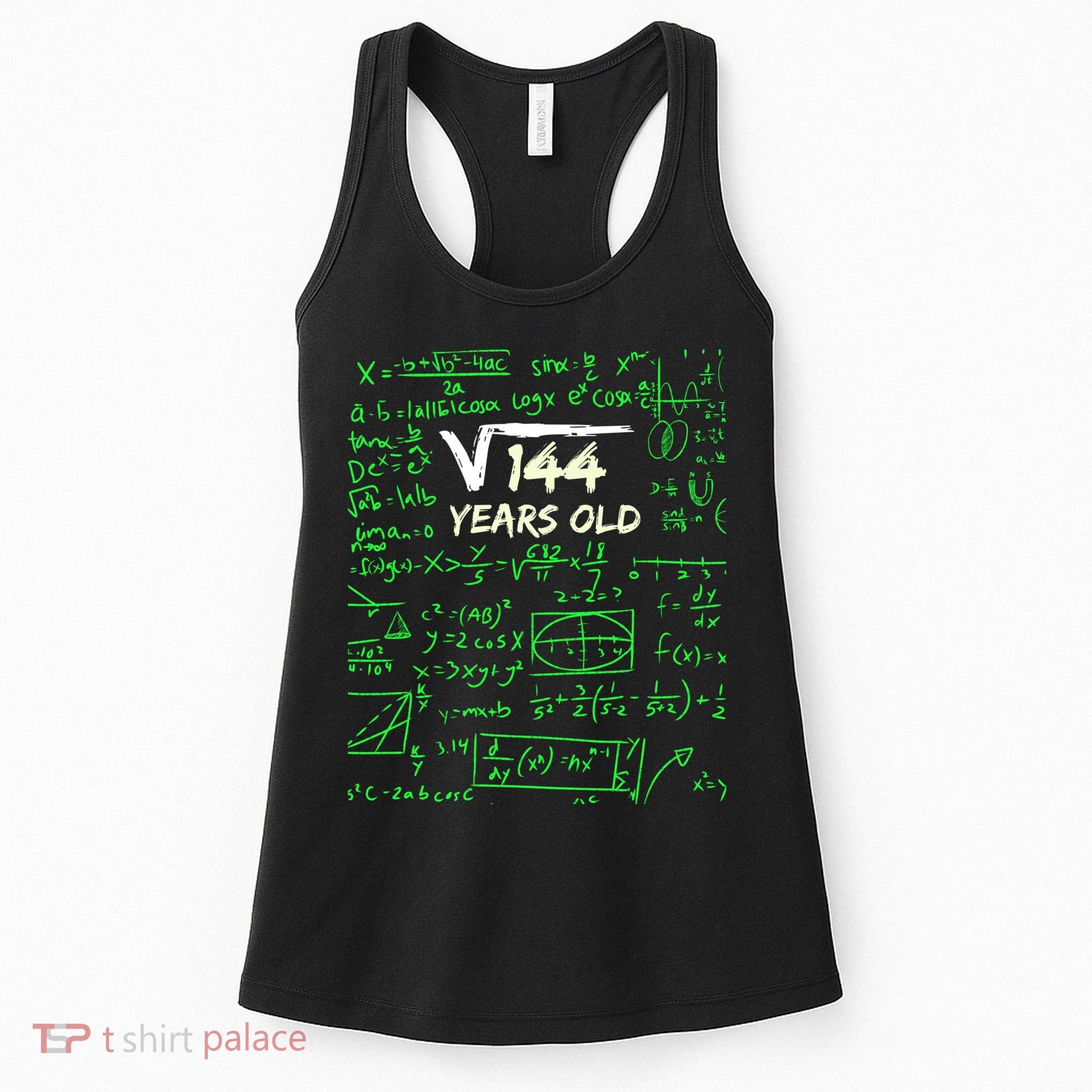 Square Root Of 144 12th Birthday 12 Years Old Gift Cool Gift Women's Tank Top