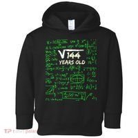 Square Root Of 144 12th Birthday 12 Years Old Gift Cool Gift Toddler Hoodie thumb 0