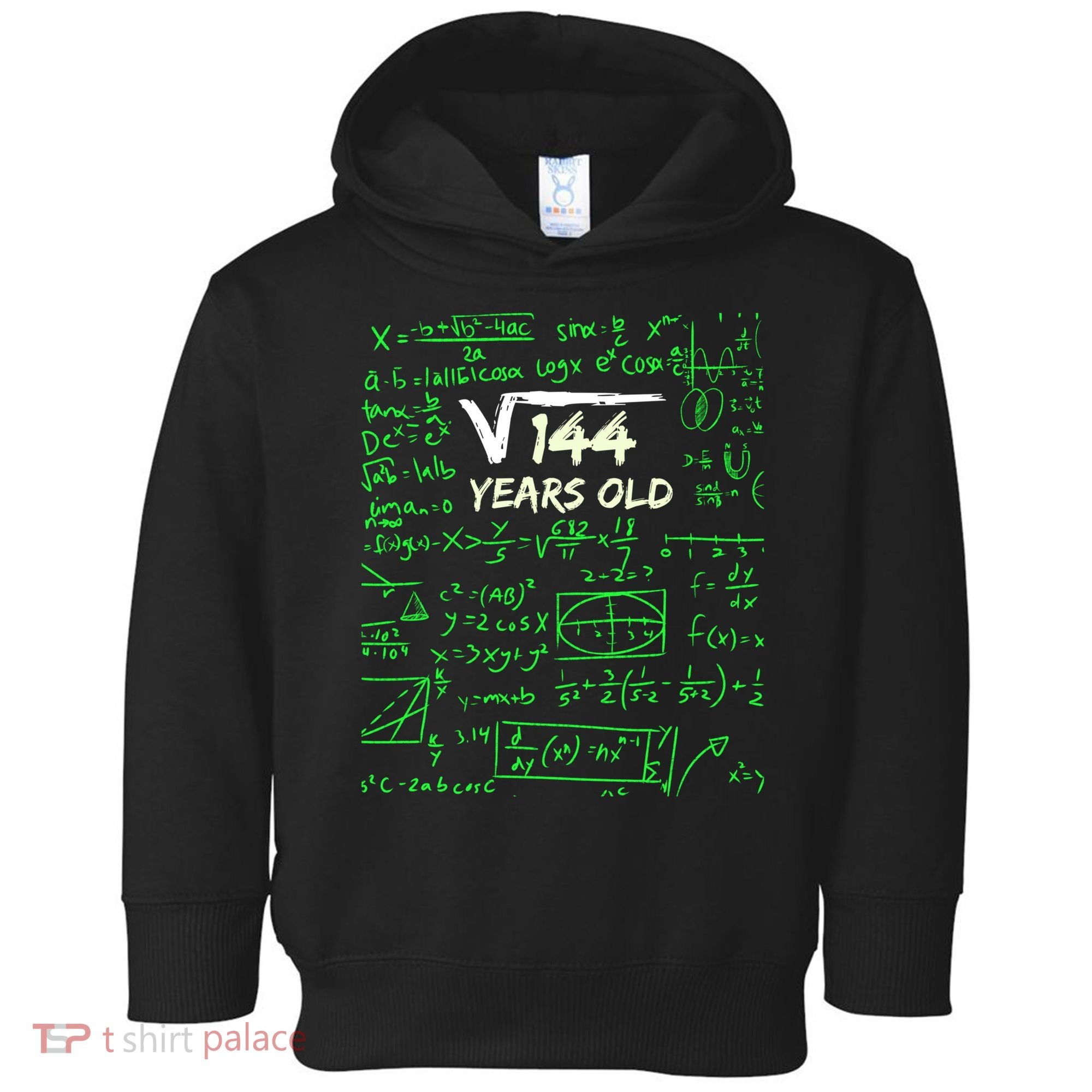 Square Root Of 144 12th Birthday 12 Years Old Gift Cool Gift Toddler Hoodie
