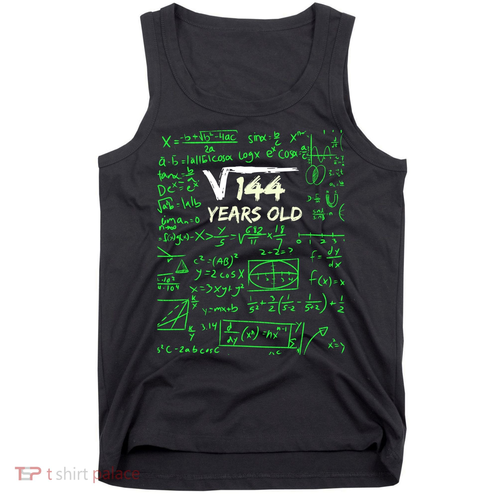 Square Root Of 144 12th Birthday 12 Years Old Gift Cool Gift Tank Top