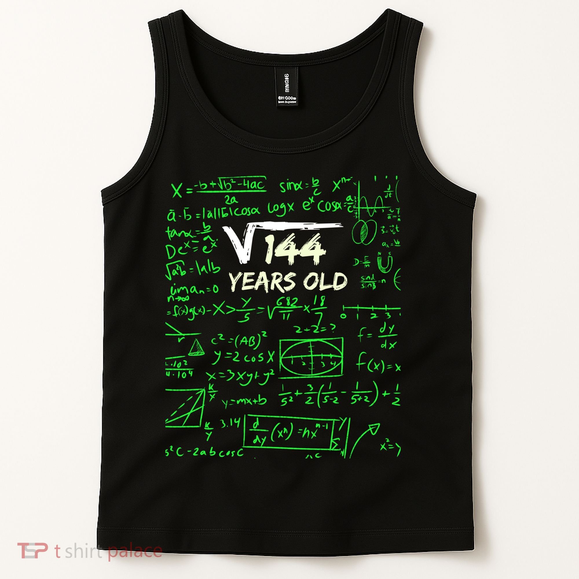 Square Root Of 144 12th Birthday 12 Years Old Gift Cool Gift Tank Top