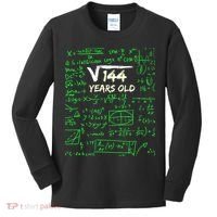 Square Root Of 144 12th Birthday 12 Years Old Gift Cool Gift Kids Long Sleeve Shirt thumb 0
