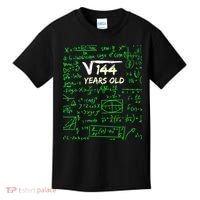 Square Root Of 144 12th Birthday 12 Years Old Gift Cool Gift Kids T-Shirt thumb 0