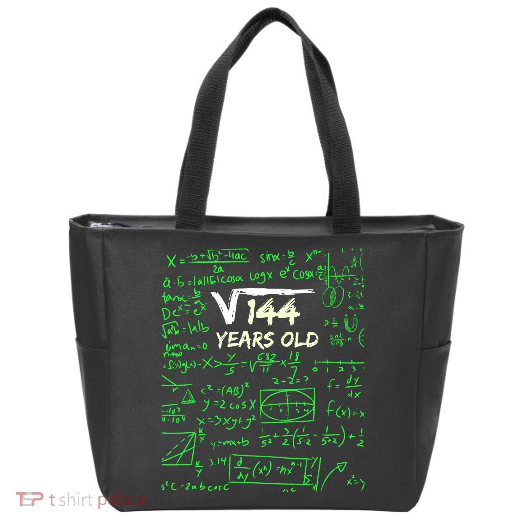 Square Root Of 144 12th Birthday 12 Years Old Gift Cool Gift Tote Bag