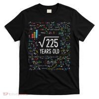 Square Root Of 225 15th Birthday 15 Year Old Gifts Math Bday T-Shirt thumb 0
