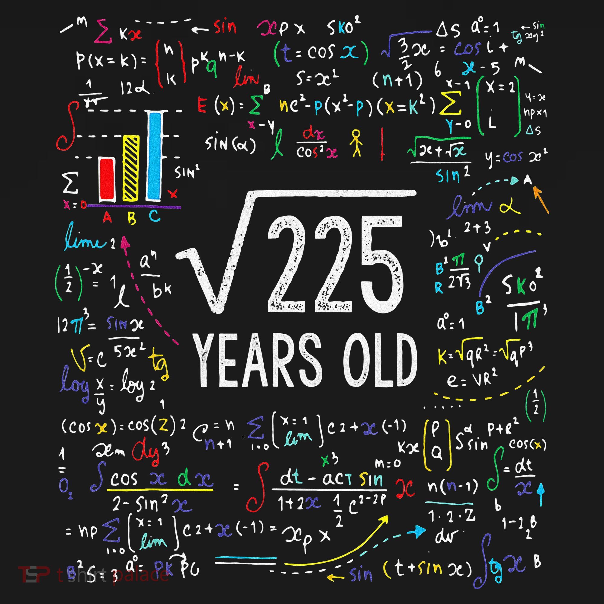 Square Root Of 225 15th Birthday 15 Year Old Gifts Math Bday Ornament