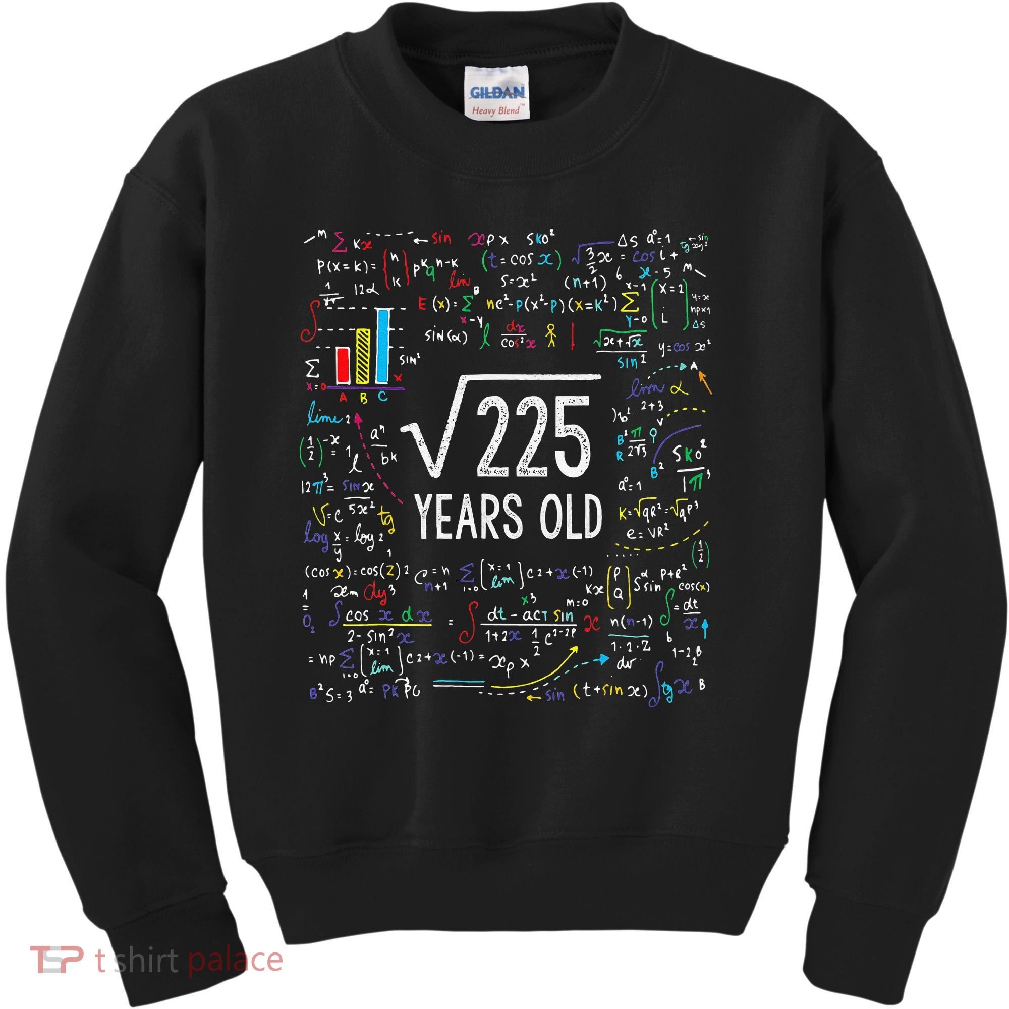 Square Root Of 225 15th Birthday 15 Year Old Gifts Math Bday Kids Sweatshirt