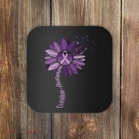 Sunflower Ribbons Overdose Awareness Coaster thumb 0