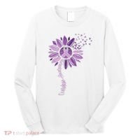 Sunflower Ribbons Overdose Awareness Long Sleeve Shirt thumb 0