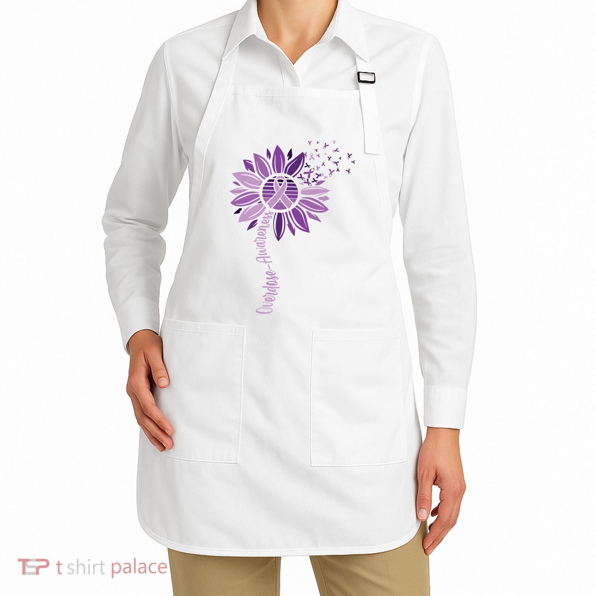 Sunflower Ribbons Overdose Awareness Apron