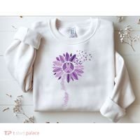Sunflower Ribbons Overdose Awareness Sweatshirt thumb 2