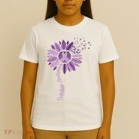 Sunflower Ribbons Overdose Awareness T-Shirt thumb 4
