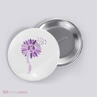 Sunflower Ribbons Overdose Awareness Button thumb 0