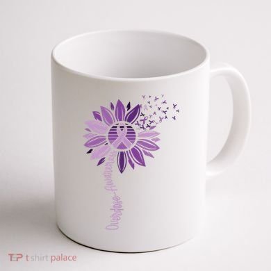 Sunflower Ribbons Overdose Awareness Coffee Mug back