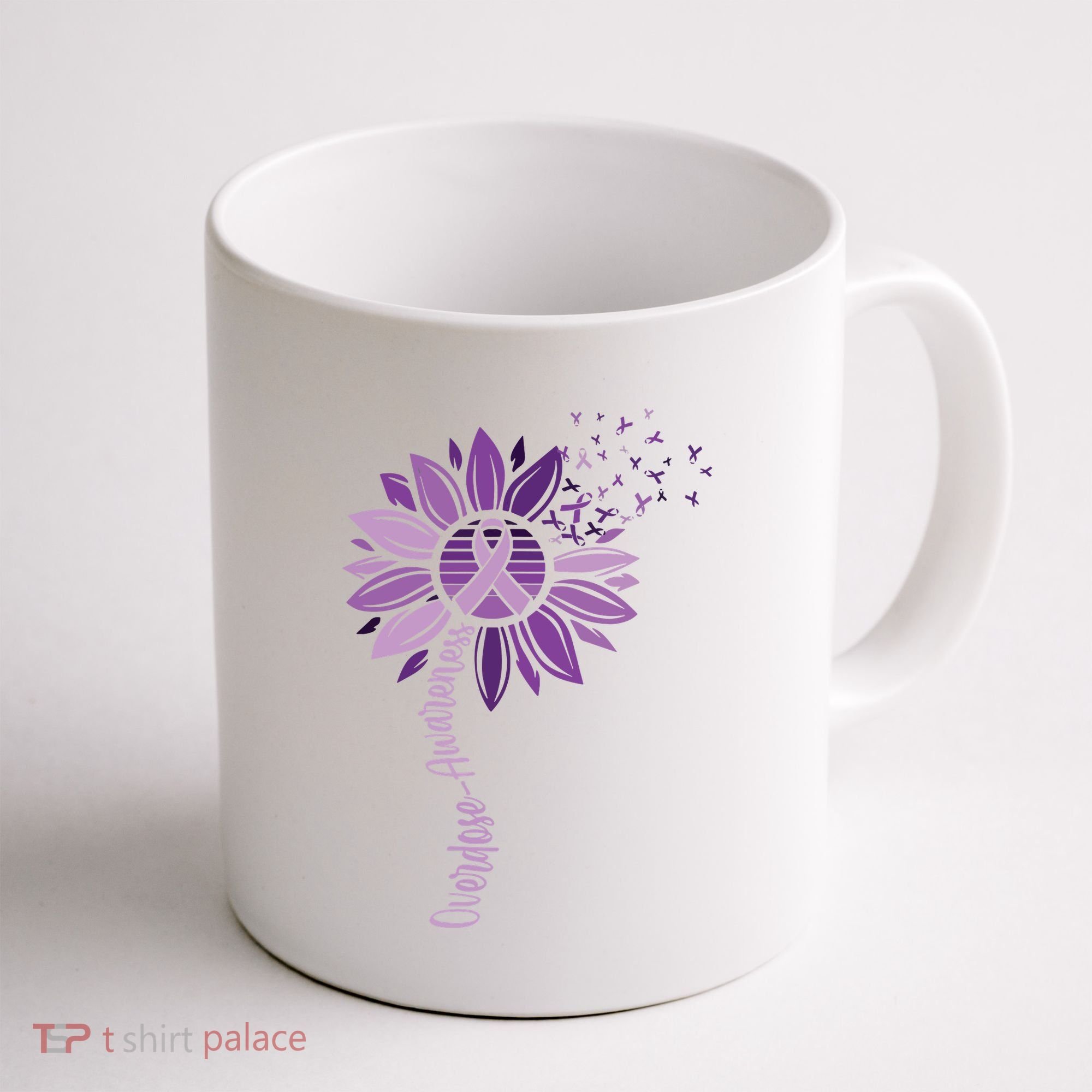 Sunflower Ribbons Overdose Awareness Coffee Mug