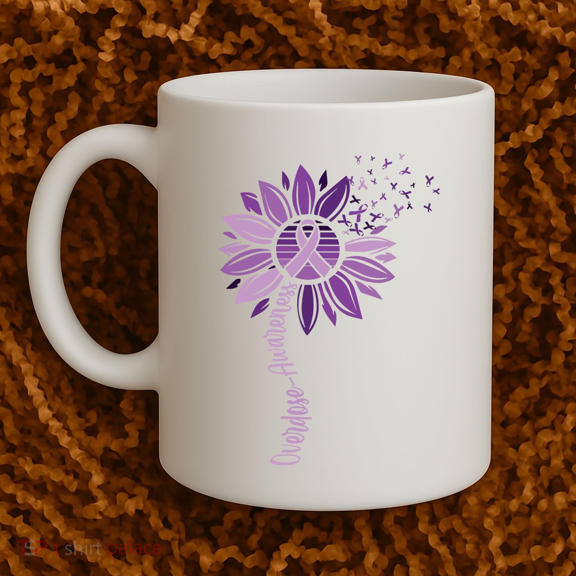 Sunflower Ribbons Overdose Awareness Coffee Mug