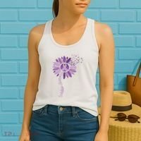 Sunflower Ribbons Overdose Awareness Women's Tank Top thumb 2